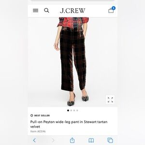 J. Crew Pull On Peyton Tartan size 2